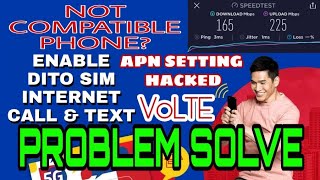 HOW TO ENABLE DITO SIM VoLTE for CALL &amp; TEXT | ANY PHONE DEVICES