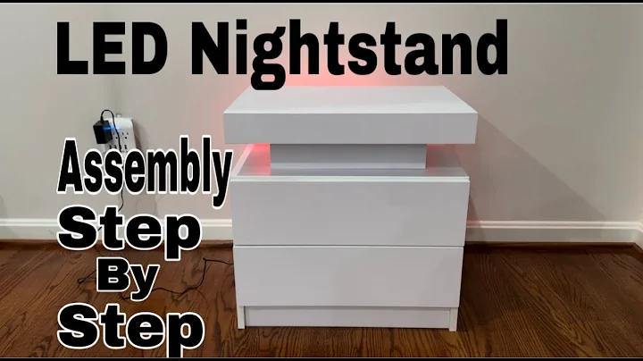 LED Nightstand Assembly - Unboxing - Step-by-Step.