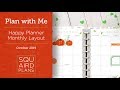 October Pumpkin Vines Spread :: Plan with Me :: Happy Planner Monthly Layout