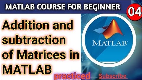 #Lecture04||MATLAB COURSE FROM BEGINNING TO ADVANCED in English/Urdu/Hindi #by_Engineer_Ihsan_Danish