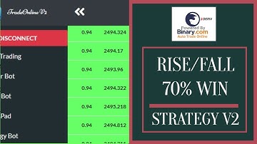 Binary.com Bot Free | Rise/Fall 70% Win Strategy V2 | deriv.com