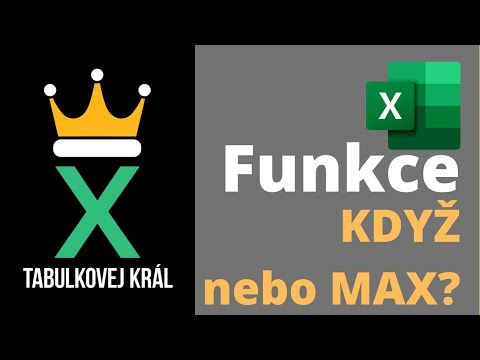 Funkce KDYŽ nebo funkce MAX? Jak zjistit větší ze dvou hodnot? Excel 365 Tutorial