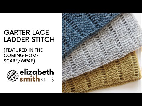 Garter Lace Ladder Stitch (how to work double yarn-overs)