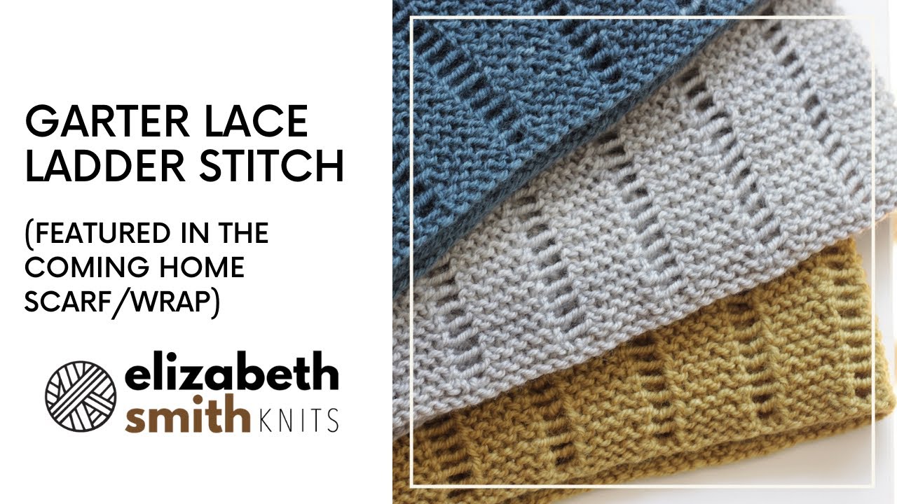 Garter Lace Ladder Stitch (how to work double yarnovers) YouTube