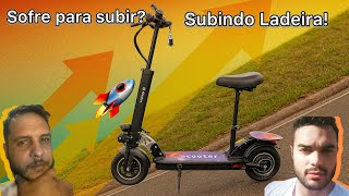 Patinete scooter T11 Subindo Ladeira! 🚀 Teste Real de Força e Marcha 3 T10
