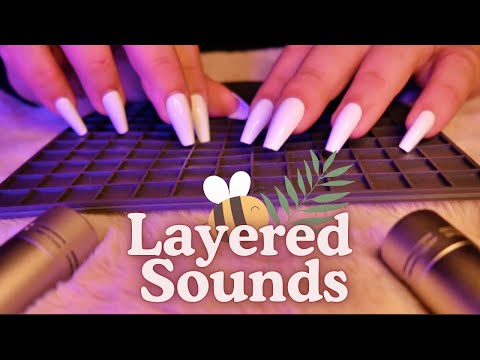 ASMR Tapping & Scratching Layered With Beeswax Wraps (No Talking)