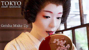 ASMR 芸者風の白塗り化粧 Japanese Geisha Makeup