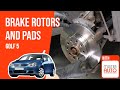 How to replace the front brake discs and pads Golf mk5 🚗