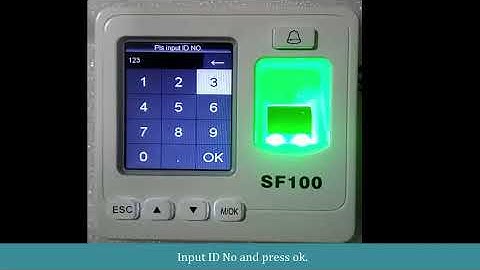 Identix SF100 How to EDIT and delete user
