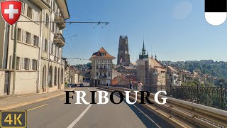 Driving Fribourg Switzerland 🇨🇭 | 4K City Drive