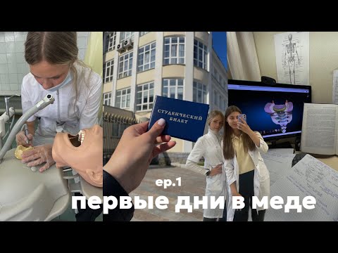 VLOG: начало 1 курса в меде // стомат 🦷👩🏻‍⚕️// моя адаптация к учебе