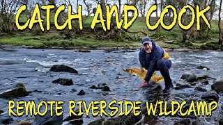CATCH & COOK REMOTE RIVERSIDE WILDCAMP | River Lyne, Cumbria