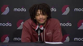 Shaedon Sharpe End of Season Interview | Portland Trail Blazers | April 13, 2024