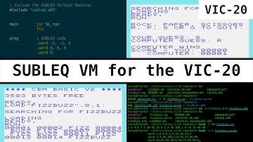 A SUBLEQ Virtual Machine for the Commodore VIC-20