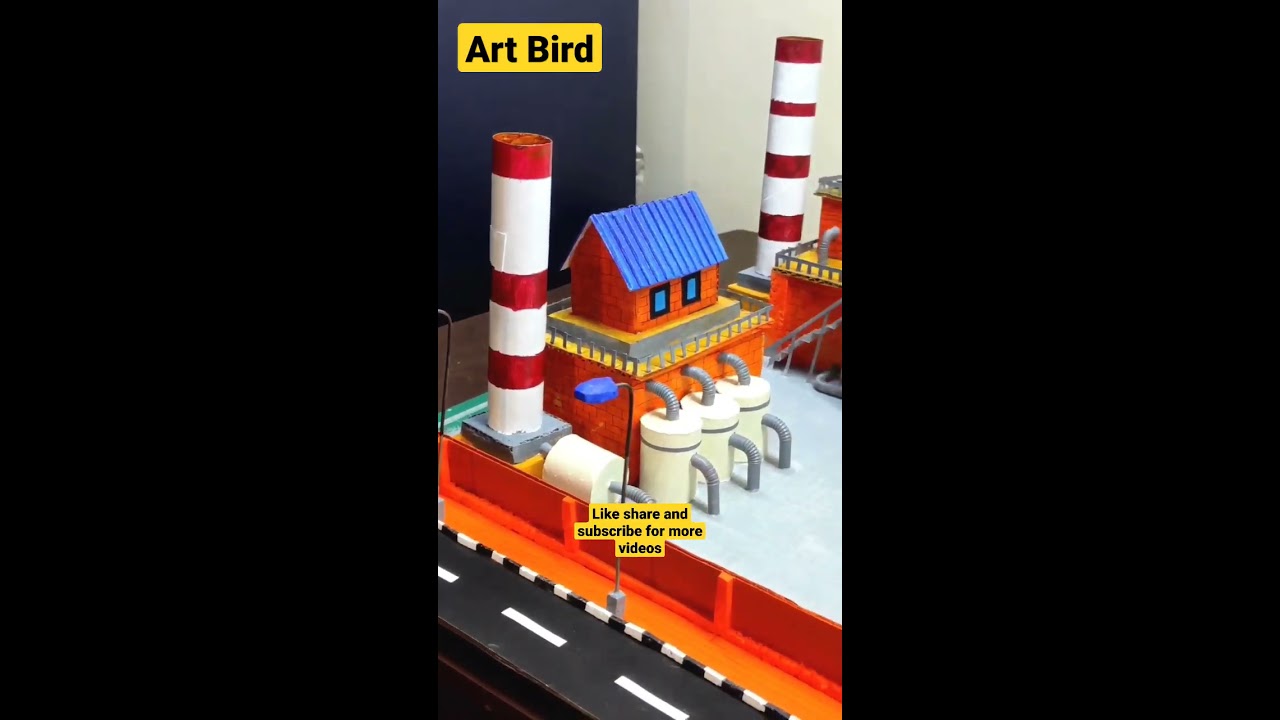 Air Pollution Cardboard Model For School Project Cardboardcraft Craft Schoolassignment