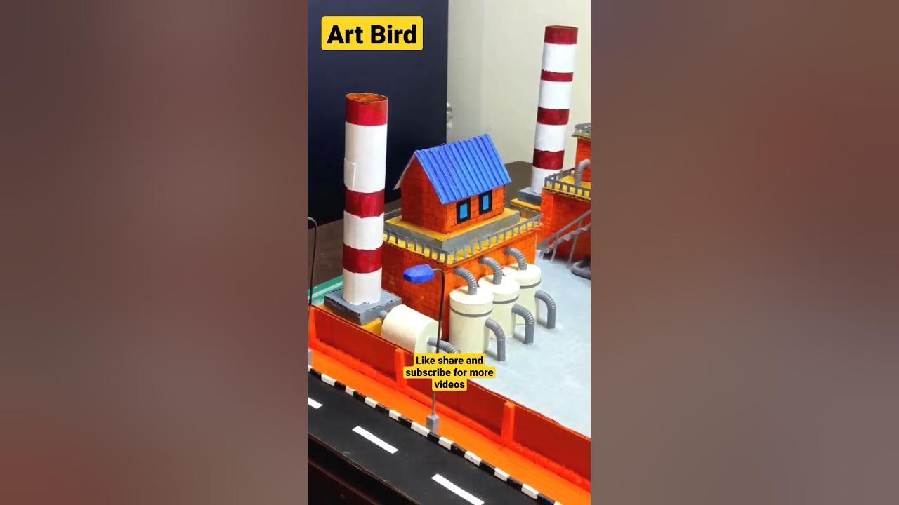 Air Pollution cardboard model for school project #cardboardcraft #craft #schoolassignment