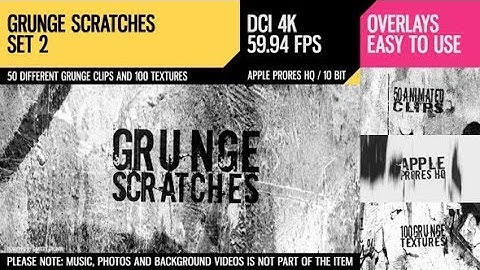 Grunge Scratches (4K Set 2) | Motion Graphics - Videohive template