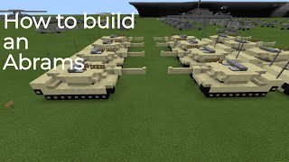 Minecraft tutorial - How to build M1A2 Abrams Main Battle Tank (Simple and  Easy)