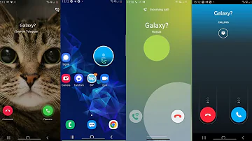 Screen Samsung Galaxy S9 Incoming  Call vs Telegram Cat vs BiP Messenger