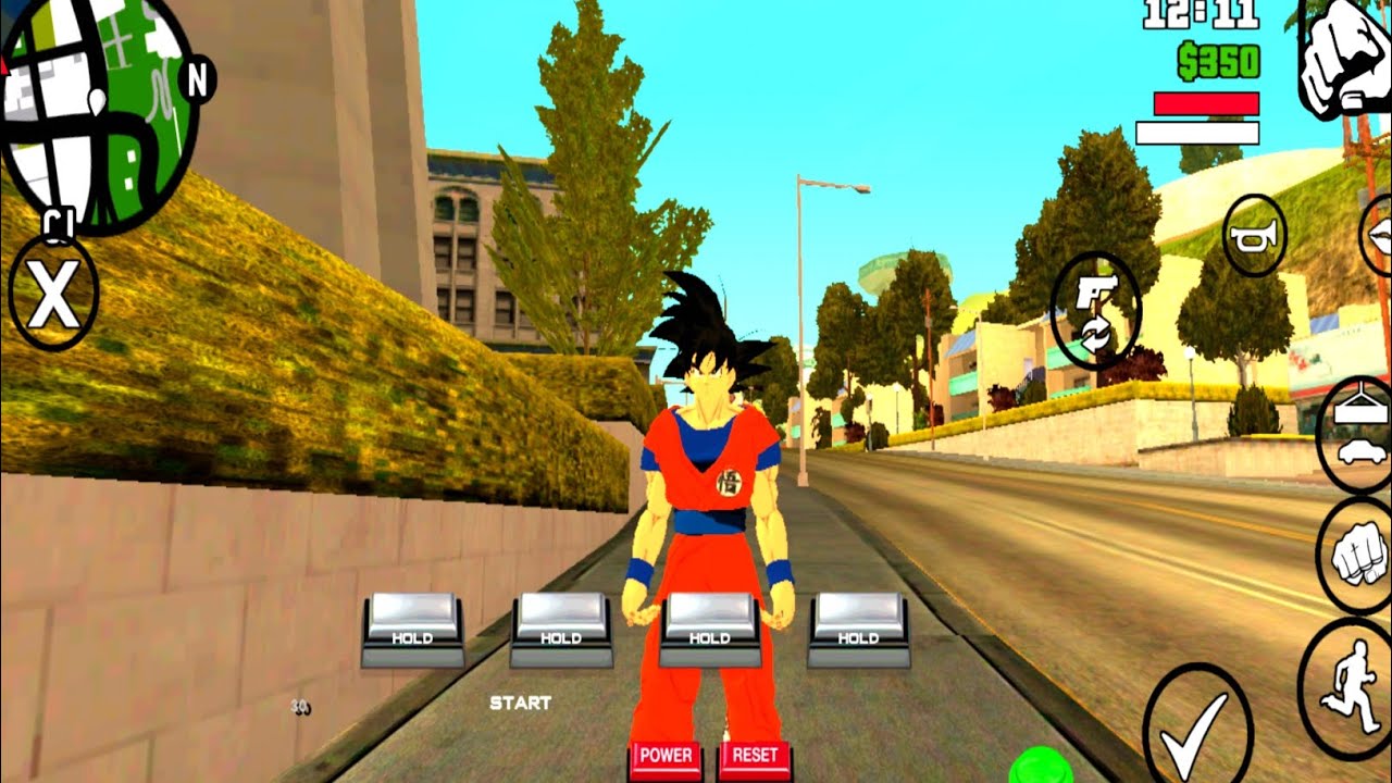 تحولت إلى غوكو في GTA SA 😱⚡ قوة سوبر سايان مدمرة!