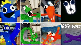 Rainbow Friends All Monsters Vs Characters In Normal Vs Camera View Jumpscares