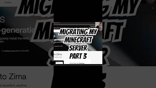 Migrating My Minecraft Server To ZimaOS Part 3 #homelab #minecraft #youtube #shorts #ytshorts #tech
