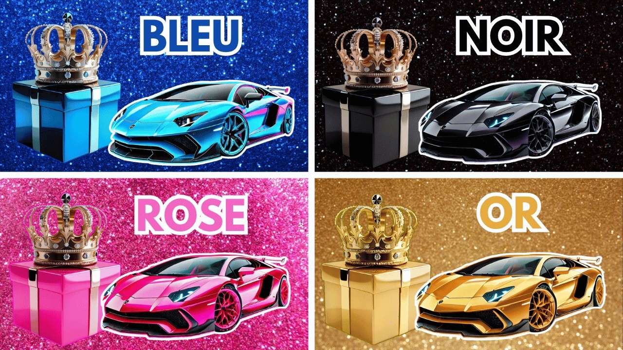 Choisis Ton Cadeau 4 🎁💙 🖤 ❤️💛 Cadeau Surprise ! 4 Boîtes Cadeaux 🎁 Quiz Cadeau