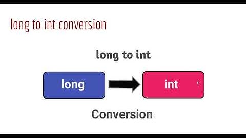 long to int conversion in java | How to convert a long to int in java