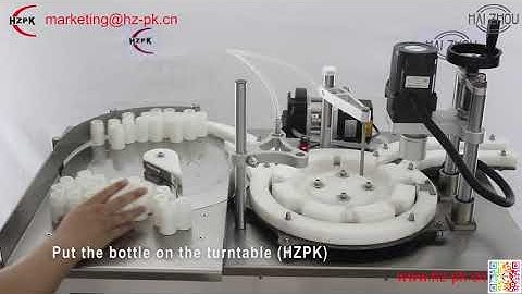 HZPK Automatic tabletop Small Mini Turntable-Filling-Capping Three in one Packaging Machine | Imo