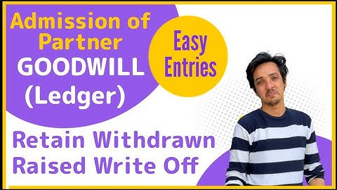 Goodwill Treatment | Ledger | #admissionofpartner  #goodwill #class12accountancy #bookkeeping #bk