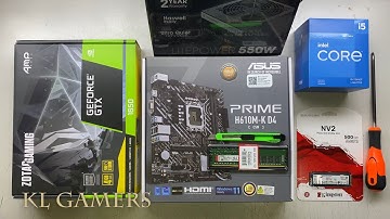 intel Core i5 12400F ASUS PRIME H610M-K D4 Zotac GTX1650  Gaming PC Build 12th Gen 2024