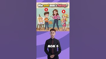 Wie gebruikte de make-up van mama? #quiz #raadsel #logische puzzels #hersenkrakers #ytshorts #tre...