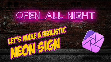 Realistic Neon Sign - Affinity Photo Tutorial