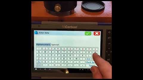 Setting up Carlson CR2+ Robot Total station with Carlson Surv PC, set up on known point, store.