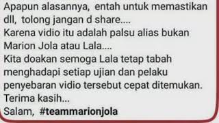 AHIRNYA INI DIA KLARIFIKASI DARI MARION JOLA ATAS VIDIO MESUMNYA !!!!