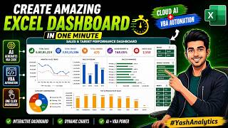 Create an Amazing Excel Dashboard in 1 Minute | Cloud AI + VBA Automation 🔥