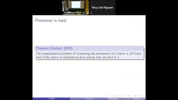 #P Hardness of Immanants on Restricted Matrices - Cordian Riener
