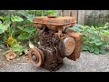 Restoration Old Rusty Engine 3.5HP ＭＥＩＷＡ｜Restore multiquip plate compactors
