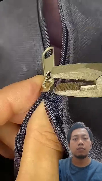 Cara memperbaiki resleting yang rusak dengan tang #zipper