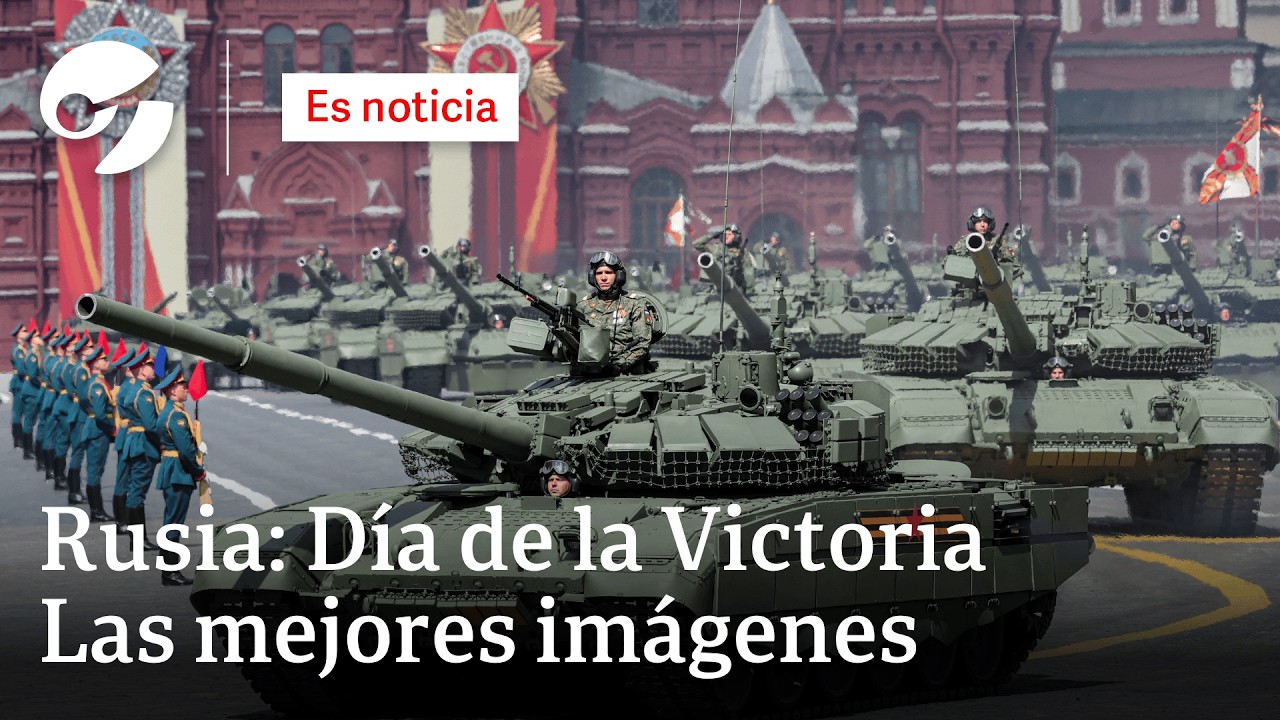 IMPONENTE DESFILE MILITAR EN RUSIA POR EL DÍA DE LA VICTORIA: Putin lideró los actos