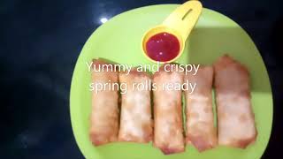 VEG SPRING ROLL ¦ CRISPY SPRING ROLL ¦ How to make spring rolls with homemade  sheets