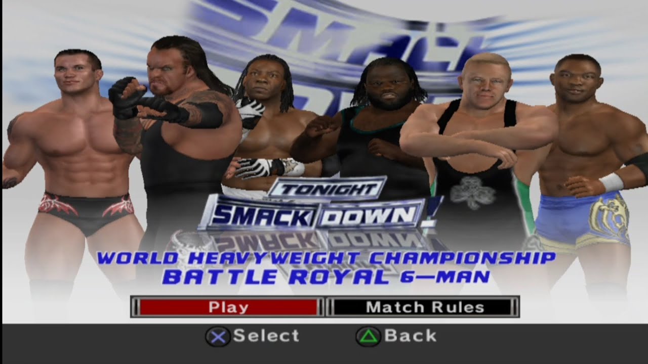 WWE SVR 07 - Randy Orton, Undertaker, Booker T, Mark Henry, Finlay & S. Benjamin | Battle Royal