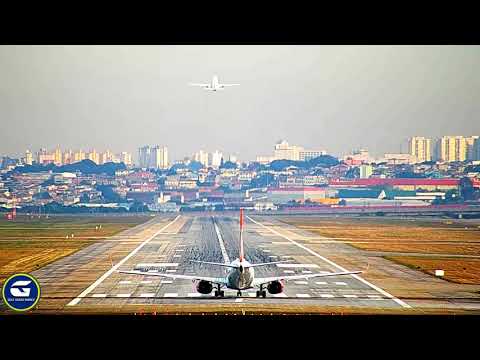 Vídeo mostra decolagens na pista 27R do Aeroporto Internacional de Guarulhos em 30 de junho de 2021