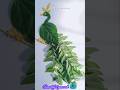 Beautiful peacock making with leaves🦚 🌿#peacock #leaf #shortvideo #youtubeshorts #art #diy #viral