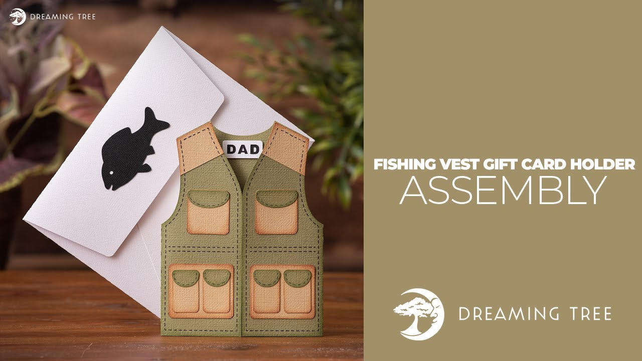 Fishing Vest Gift Card Holder Premium SVG File for Cricut