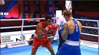 Quarterfinals (75kg) LOPEZ CARDONA Arlen (CUB) vs BAKSHI GLEB (RUS) /AIBA World 2019