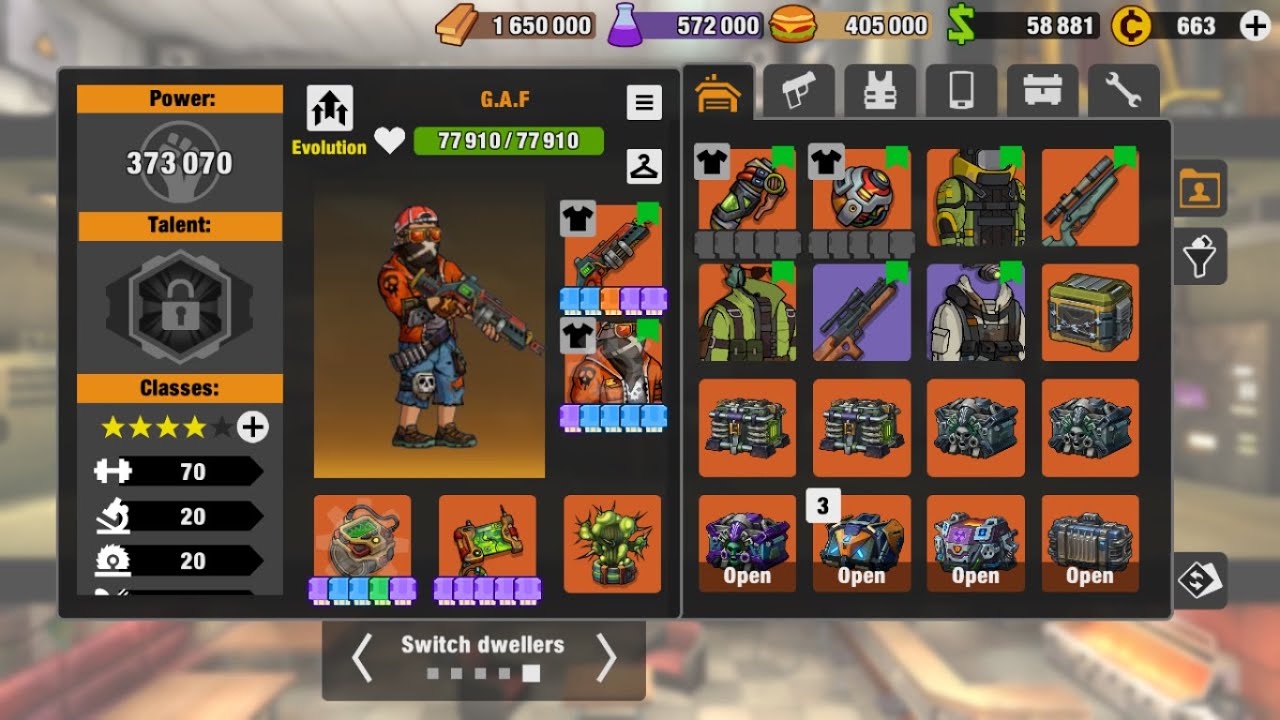 Tunnel Raid level 4 full set in Zero City Zombie Shelter Survival