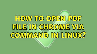 How to open PDF file in Chrome via command in Linux?
