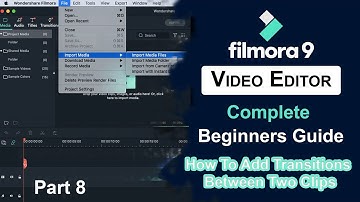 Part 8 : How To Add transition between two clips/videos //FILMORA 9 VIDEO EDITOR TUTORIAL