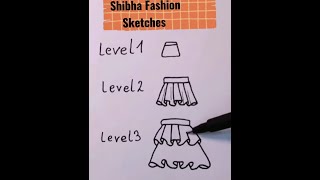 How to draw pleated skirt Step by Step Pencil Drawing